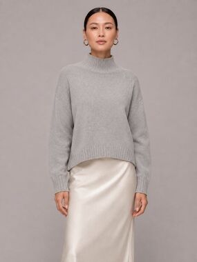 Carven Light Gray Turtleneck Sweater